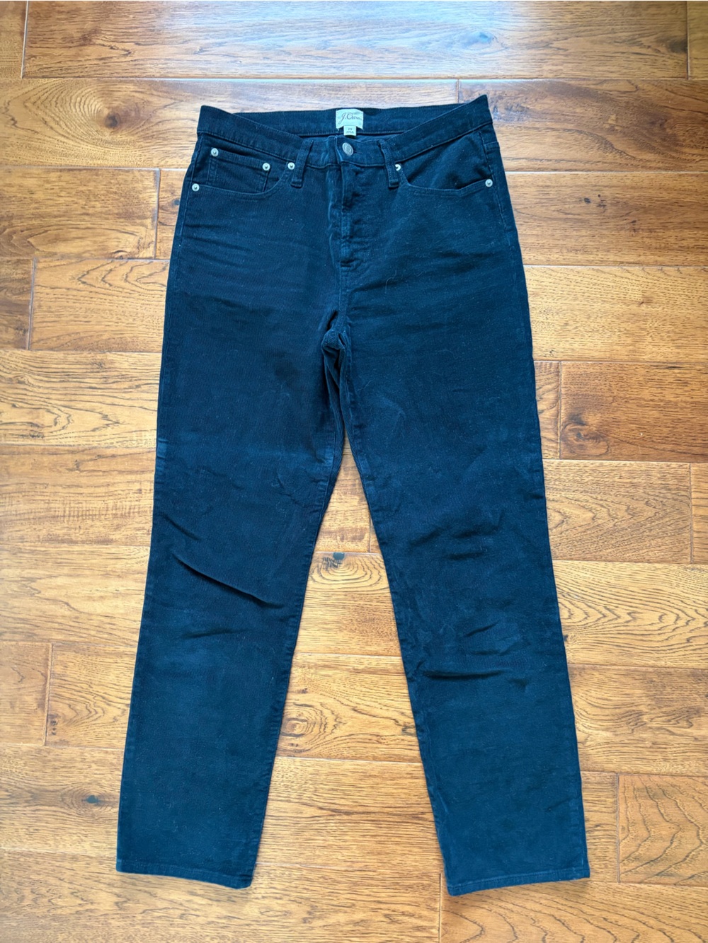J. Crew Women’s Straight Leg Corduroy Pants in Black, Size 29